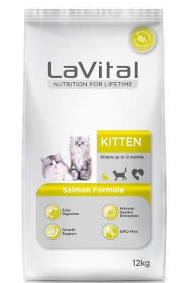 Lavital Kitten Somonlu Yavru Kedi Maması 12 Kg - 1