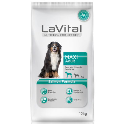 LaVital Maxi Adult Somonlu Büyük Irk Yetişkin Köpek Maması 15 Kg - 1