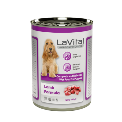 LaVital Puppy Kuzu Etli Yavru Köpek Konserve Maması Pate 400 Gr - 1