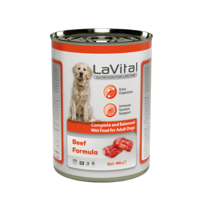 LaVital Sığır Etli Yetişkin Köpek Konserve Maması Pate 400 Gr - 1