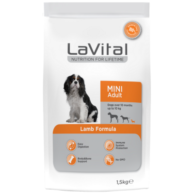 Lavital Small Mini Adult Kuzu Etli Küçük Irk Yetişkin Köpek Maması 1.5 Kg - 1