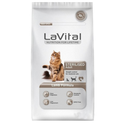 LaVital Sterilised Kuzu Etli Kısırlaştırılmış Kedi Maması 12 Kg - 1