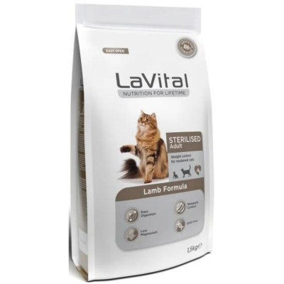 Lavital Sterilised Kuzu Etli Kısırlaştırılmış Kedi Maması 1.5 Kg - 1