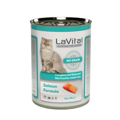 LaVital Tahılsız Somonlu Yetişkin Kedi Konserve Maması Pate 400 Gr - 1