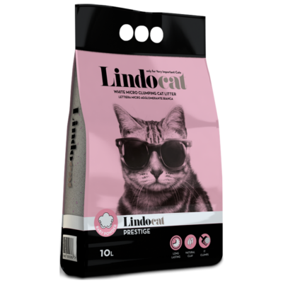 Lindocat Prestige Bebek Pudra Kokulu Topaklanan İnce Taneli Bentonit Kedi Kumu 10 Litre - 1