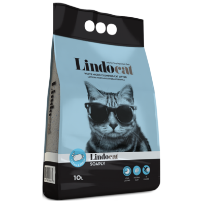 Lindocat Soaply Marsilya Sabun Kokulu Topaklanan İnce Taneli Bentonit Kedi Kumu 10 Litre - 1