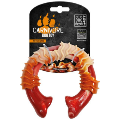 M-PETS Carnivore Dog Toy Ring Bone Pastırma Aromalı Köpek Oyuncağı - 1