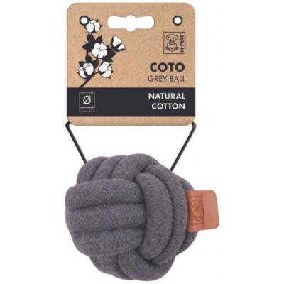 M-PETS Coto Grey Ball Örgü Top Köpekler İçin Oyuncak 9.50 Cm - 1