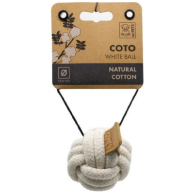 M-PETS Coto White Loop Ball Örgü Top Köpekler İçin Oyuncak 6.50 Cm - 1