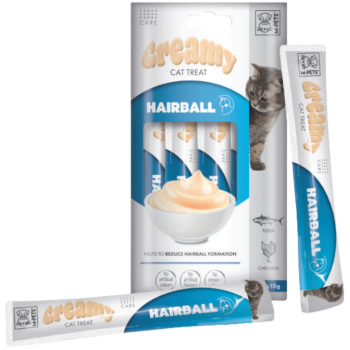 M-PETS Creamy Fonksiyonel Hairball Ton Balıklı ve Tavuklu Krema Kedi Ödülü 4x15 Gr - 1
