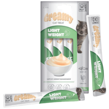 M-PETS Creamy Fonksiyonel Light Weight Morina Balıklı ve Tavuklu Krema Kedi Ödülü 4x15 Gr - 1