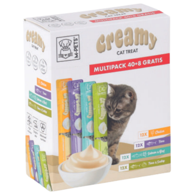 M-PETS Creamy Karışık Lezzetler 1 Krema Kedi Ödülü 48 x 15 Gr - 1