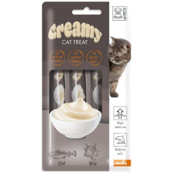 M-PETS Creamy Morina Balıklı ve Sığır Etli Krema Kedi Ödülü 4 x 15 Gr - 1