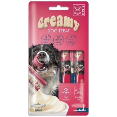 M-PETS Creamy Somon Balıklı Krema Köpek Ödülü 4 x 15 Gr - 1