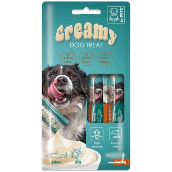 M-PETS Creamy Somon Balıklı ve Biftekli Krema Köpek Ödülü 4x15 Gr - 1