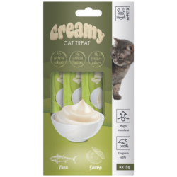 M-PETS Creamy Ton Balıklı ve Deniz Taraklı Krema Kedi Ödülü 4x15 Gr - 1