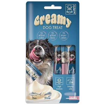 M-PETS Creamy Ton Balıklı ve Karidesli Krema Köpek Ödülü 4x15 Gr - 1