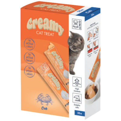 M-PETS Creamy Yengeçli Krema Kedi Ödülü 25x15 Gr - 1