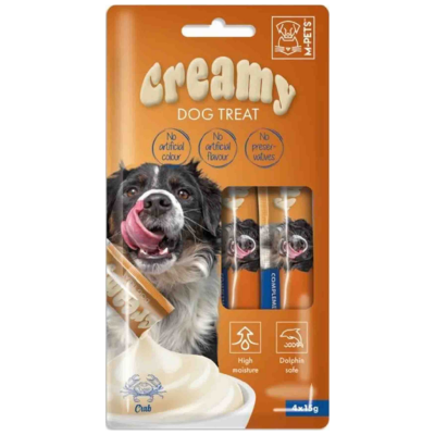 M-PETS Creamy Yengeçli Krema Köpek Ödülü 4 x 15 Gr - 1