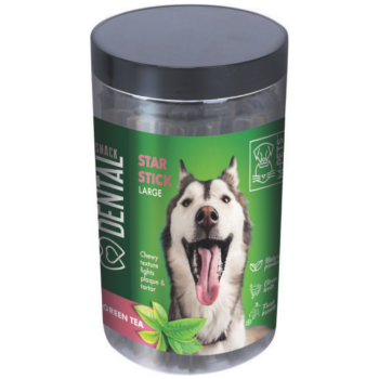 M-PETS Dental Snack Green Tea Star Stick Large Köpek Ödülü 510 Gr - 1