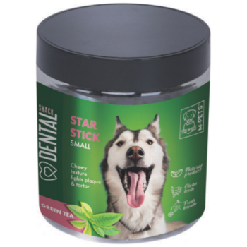 M-PETS Dental Snack Green Tea Star Stick Small Köpek Ödülü 170 Gr - 1