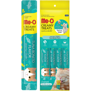 Me-O Creamy Kurutulmuş Ton Balıklı Krema Kedi Ödülü 4x15 Gr - 1