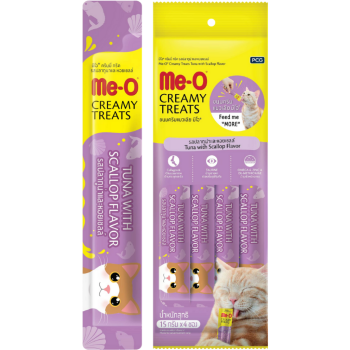 Me-O Creamy Ton Balıklı ve Deniz Tarağı Krema Kedi Ödülü 4x15 Gr - 1