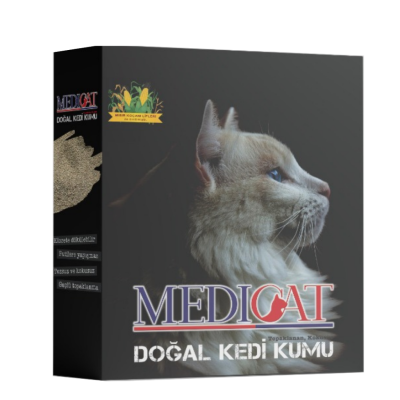 Medicat Topaklanan Kokusuz Doğal Kedi Kumu 8 Lt - 1