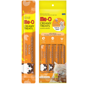 Me-O Creamy Tavuk ve Bal Kabağı Lezzetli Krema Kedi Ödülü 4x15 Gr - 1