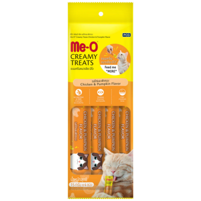 Meo Creamy Tavuk ve Bal Kabağı Lezzetli Kedi Ödülü 4x15 Gr - 1