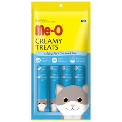 Meo Creamy Tavuklu ve Ciğerli Kedi Ödülü 4x15 Gr - 1