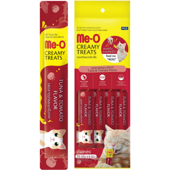 Me-O Creamy Ton Balıklı ve Domates Lezzetli Kedi Ödülü 4x15 Gr - 1