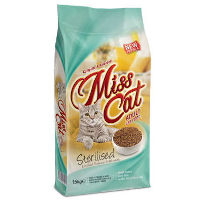 Miss Cat Sterilised Tavuklu Kısırlaştırılmış Kedi Maması 12 Kg - 1