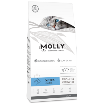 Molly Düşük Tahıllı Hypoallergenic Kitten Tavuklu Yavru Kedi Maması 2 Kg - 1