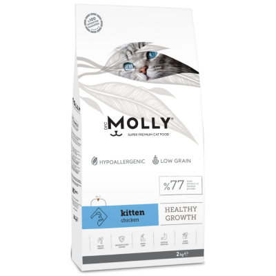 Molly Düşük Tahıllı Hypoallergenic Kitten Tavuklu Yavru Kedi Maması 2 Kg - 1