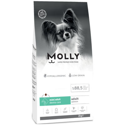 Molly Mini Adult Derma Care Somonlu Küçük Irk Yetişkin Köpek Maması 2 Kg - 1