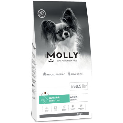 Molly Mini Adult Derma Care Somonlu Küçük Irk Yetişkin Köpek Maması 8 Kg - 1