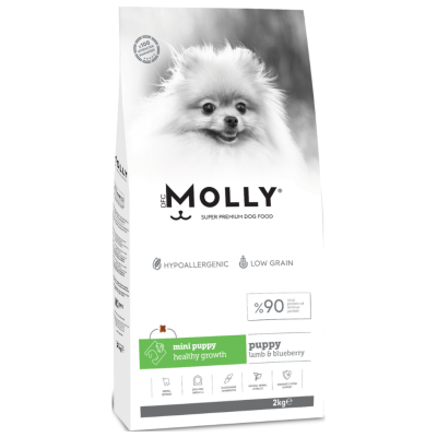 Molly Mini Puppy Kuzu Etli & Yaban Mersinli Küçük Irk Yavru Köpek Maması 2 Kg - 1