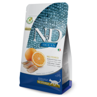 N&D Ocean Tahılsız Ringa Balığklı ve Portakallı Kısırlaştırılmış Kedi Maması 5 Kg - N&D