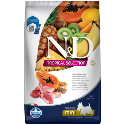 N&D Tropical Selection Kuzu Etli Mini Adult Yetişkin Köpek Maması 5 Kg - 1