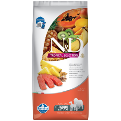 N&D Tropical Selection Somonlu Medium Maxi Yetişkin Köpek Maması 10 Kg - 1