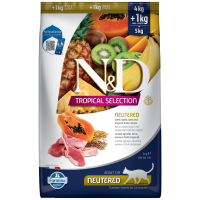 N&D Tropical Selection Sterilised Kuzu Etli Kısırlaştırılmış Kedi Maması 4+1 Kg - N&D