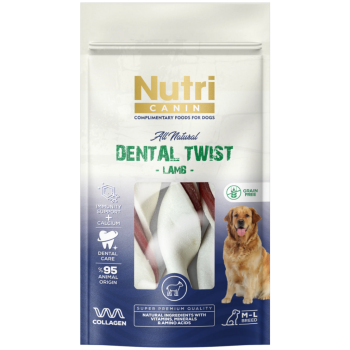 Nutri Canin Dental Twist Kuzu Etli Köpek Ödülü 120 Gr - 1