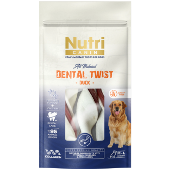 Nutri Canin Dental Twist Ördek Etli Köpek Ödülü 120 Gr - 1