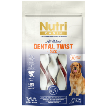 Nutri Canin Dental Twist Ördek Etli Köpek Ödülü 80 Gr - 1