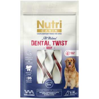 Nutri Canin Dental Twist Sığır Etli Köpek Ödülü 80 Gr - 1