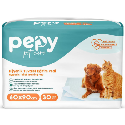 Pepy Kedi Ve Köpekler İçin Kaydırmaz Yapışkanlı Çiş Pedi 60x90cm 30 Lu Paket - 1