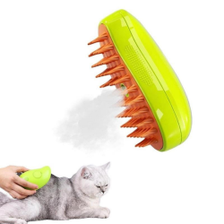 Pet Brush Kedi ve Köpekler İçin Buharlı Tüy Toplama ve Masaj Tarağı - 3