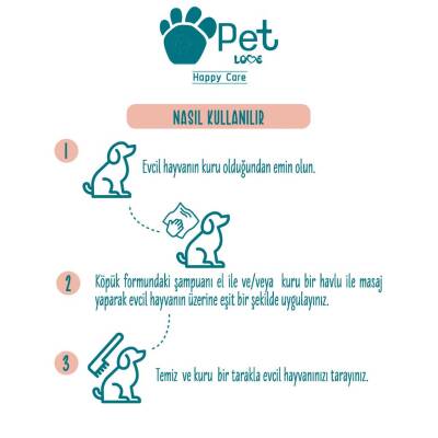 Pet Love Kediler ve Köpekler İçin Durulanmayan Kurabiye & Vanilya Kokulu Köpük Şampuan 225 ML - 4