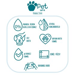 Pet Love Kediler ve Köpekler İçin %100 Doğal Argan Yağlı Evcil Hayvan Temizleme Mendili 60 Lı - 3